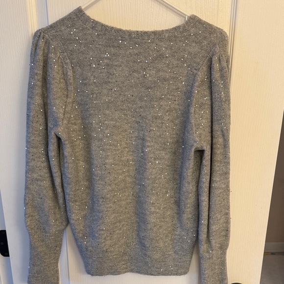 LOFT V-Neck Sweater with Silver Accents - Picture 6 of 6